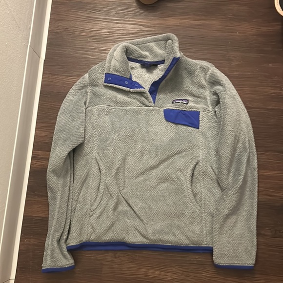 Women’s Patagonia Re-Tool Snap-T Fleece Pullover - Size Small, Grey & Blue. - Picture 3 of 5